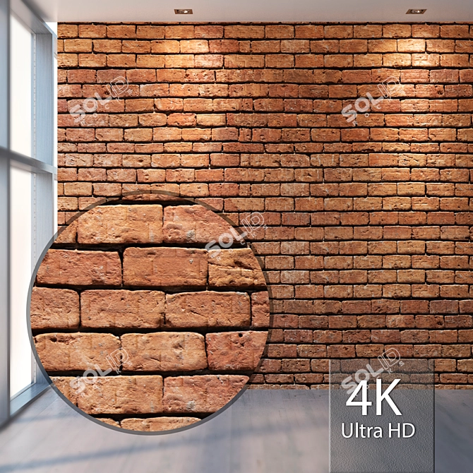 Seamless 4K Brick Texture 3D model image 1