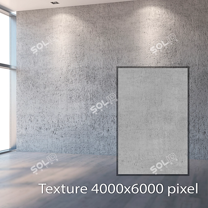 Seamless Concrete Wall Texture 3D model image 2