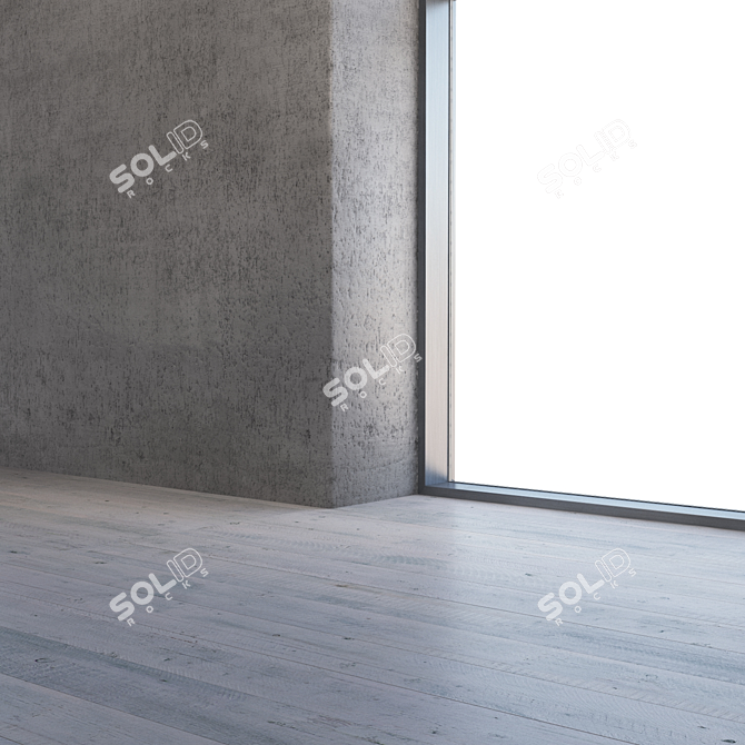 Seamless Concrete Wall Texture 3D model image 3