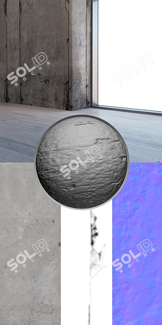 Seamless Concrete Wall Texture 3D model image 3