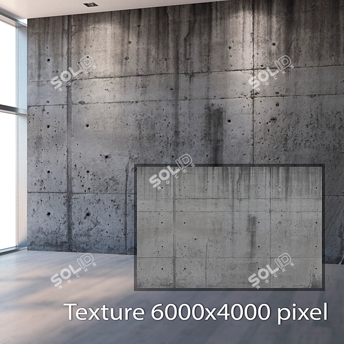 Seamless Concrete Texture Set 3D model image 2