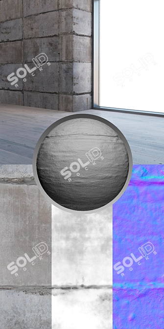 Seamless Concrete Wall Texture 3D model image 3