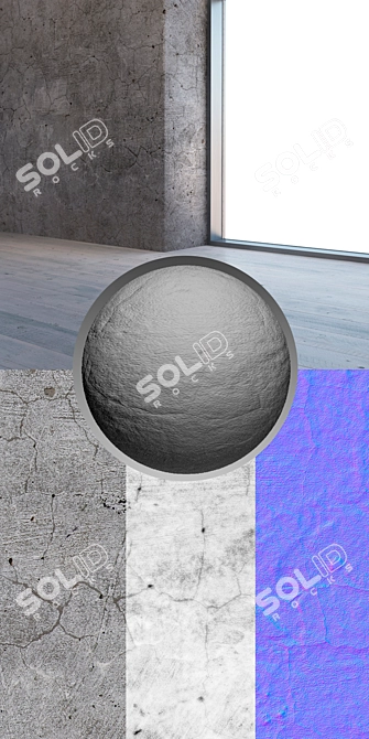 Seamless Concrete Wall Texture 3D model image 3