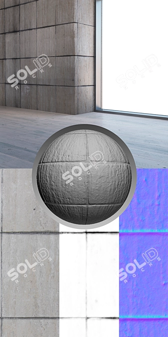 Seamless Concrete Wall Texture 3D model image 3