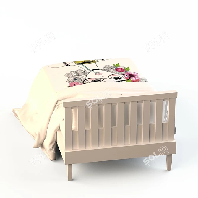 Lilac Summer Smoothie Bed Set 3D model image 2