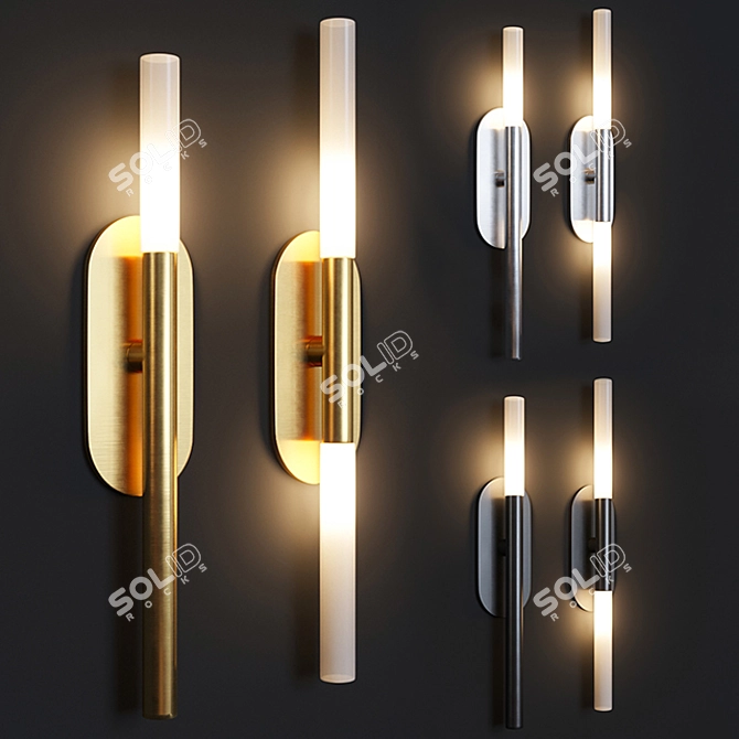 Rousseau Medium Bath Sconce & Vanity 3D model image 1