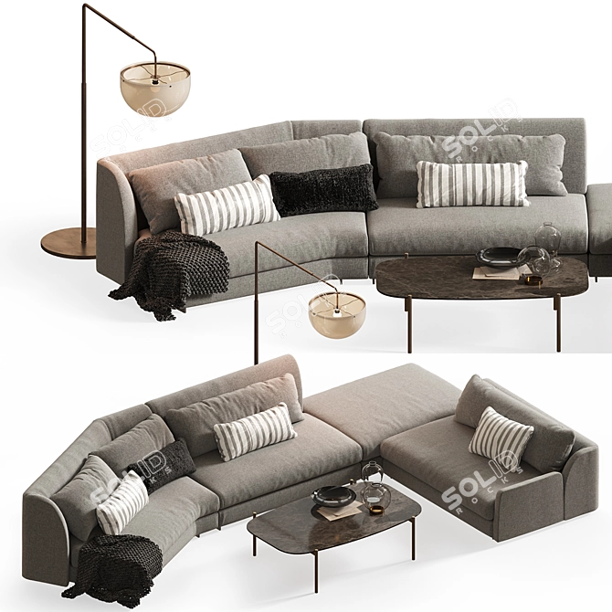 Modern Elegance: CTS Salotti Bloom 3D model image 1