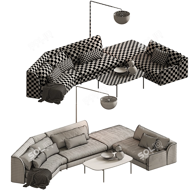 Modern Elegance: CTS Salotti Bloom 3D model image 3