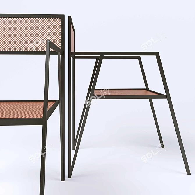 Metal Mesh Chair 3D model image 3