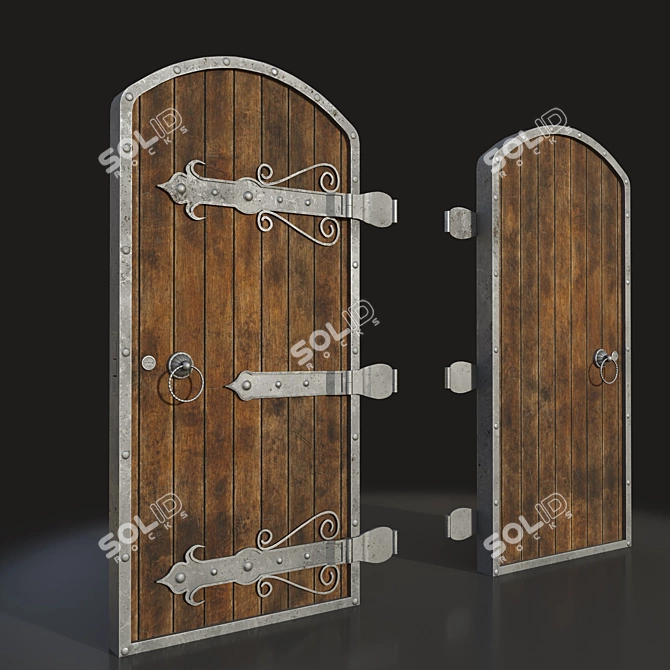 Gothic Arch Door 3D model image 2