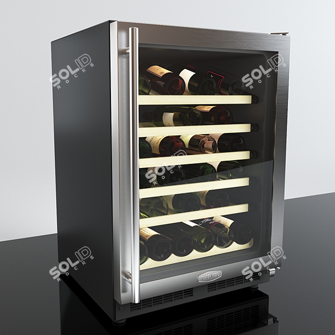 Marvel 61WCM: Undercounter 45-Bottle Wine Cooler 3D model image 1