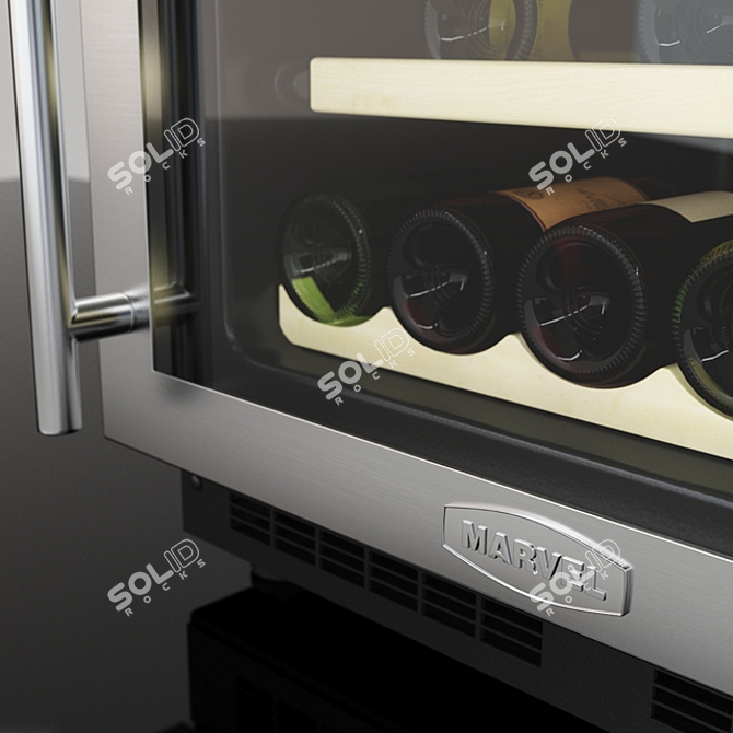 Marvel 61WCM: Undercounter 45-Bottle Wine Cooler 3D model image 2