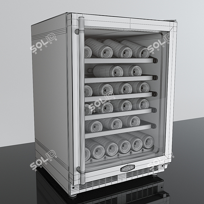 Marvel 61WCM: Undercounter 45-Bottle Wine Cooler 3D model image 3