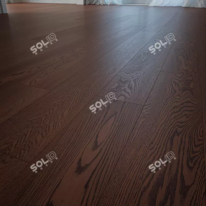Elegant Mahogany Wood Flooring 3D model image 1