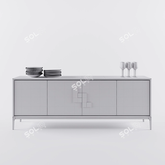 Neva Console: Stylish Stand for Modern Living 3D model image 2