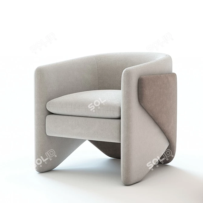 West Elm Thea Chair: High-quality 3D Model 3D model image 3