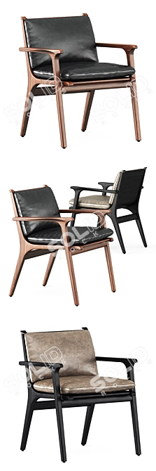 Ren Dining Armchair: Stellar Works, Space Copenhagen Design 3D model image 6