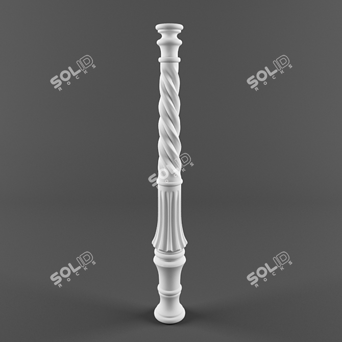 Title: Elegant Baluster 3D model image 1