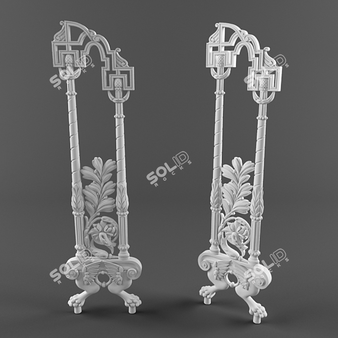 Elegant Baluster: B-4 3D model image 1