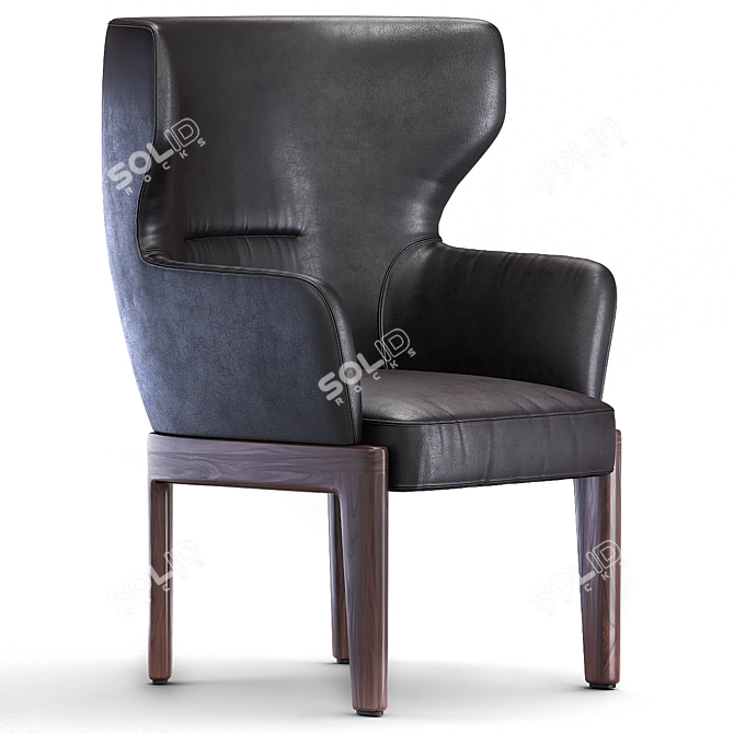 Elegant Comfort: Molteni & C Chelsea Armchair 3D model image 1