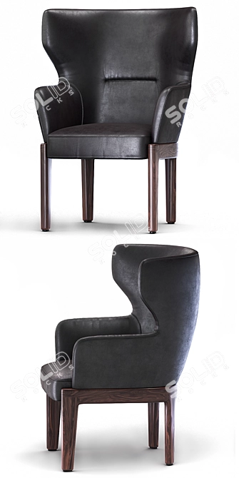 Elegant Comfort: Molteni & C Chelsea Armchair 3D model image 2