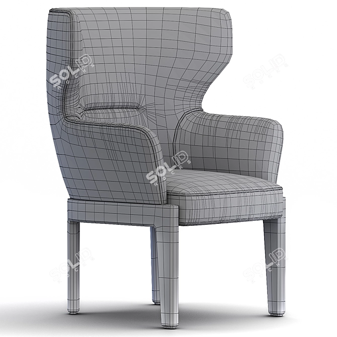 Elegant Comfort: Molteni & C Chelsea Armchair 3D model image 3