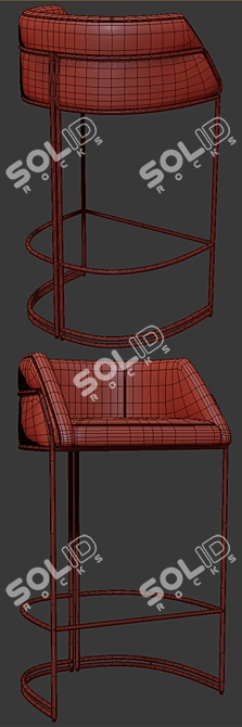 Timeless Elegance: Deja Vu Bar Stool 3D model image 3