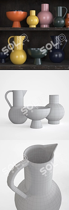 Strom Ceramics: Danish Design Elegance 3D model image 3