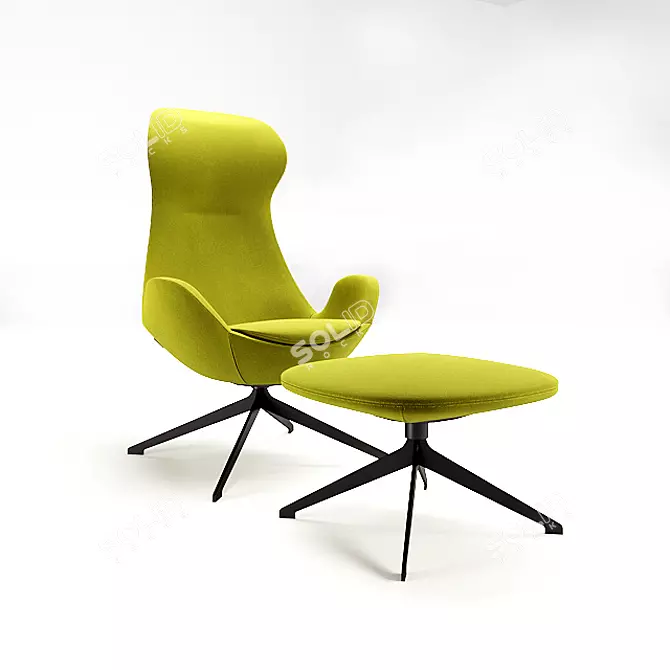 Elegant Office Chair: Halia 3D model image 1