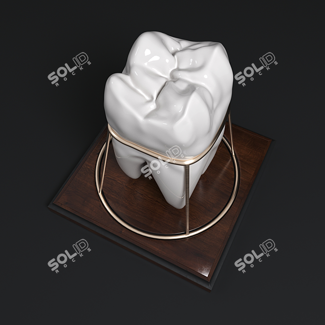 Dental Keepsake: Handcrafted Tooth Souvenir 3D model image 2