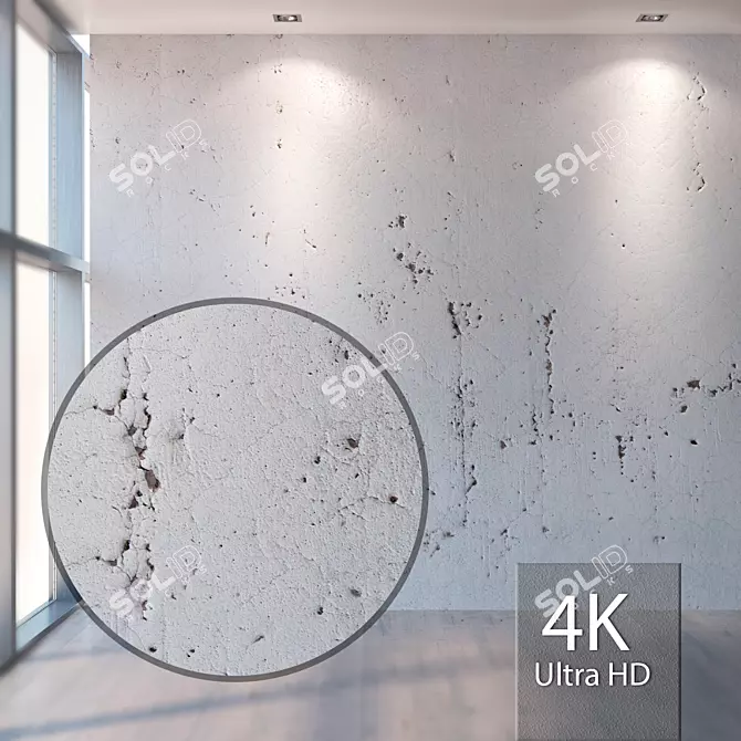 Swirl Plaster 4K Texture 3D model image 1