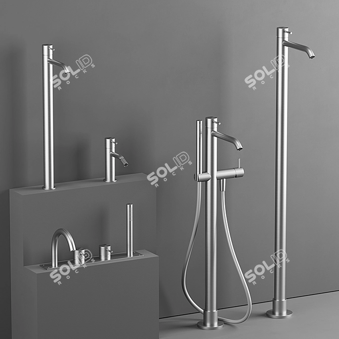 Zazzeri Z316 Part 2: Sleek Designs in Brushed Steel 3D model image 1