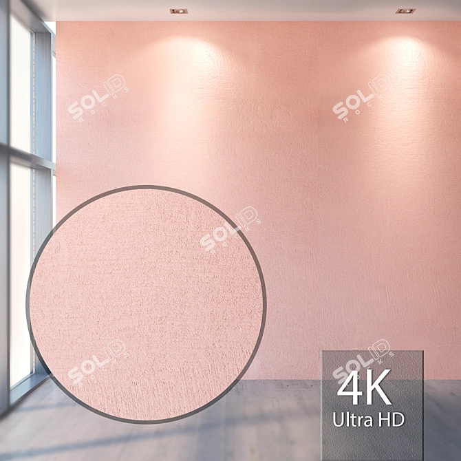 Seamless Plaster Texture Set 3D model image 1