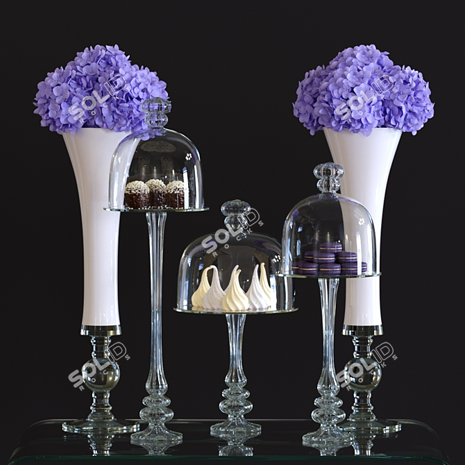 Elegant Decor Set by VGnewtrend 3D model image 1