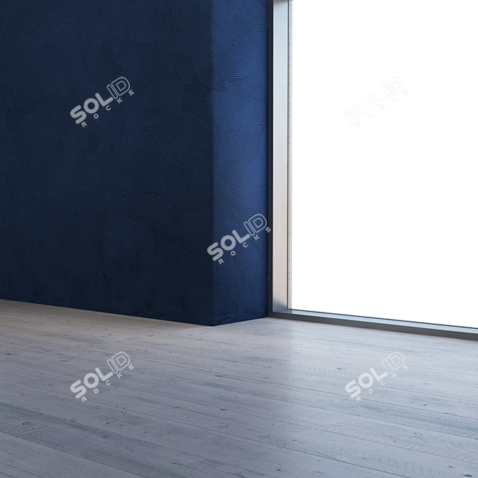 Seamless Decorative Plaster: 4K Texture with 5 Additional Colors 3D model image 3