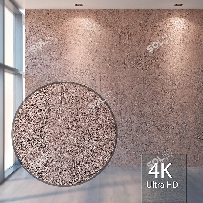 Seamless Plaster Texture in 4K 3D model image 1