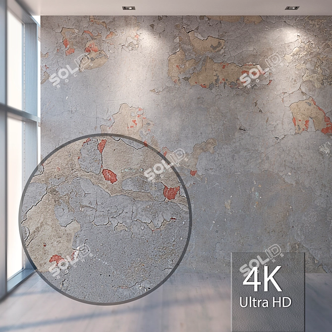 Seamless Plaster Texture - 4K Resolution 3D model image 1