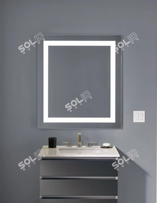 Illuminate your space with Vitality Lighted Mirrors 3D model image 2