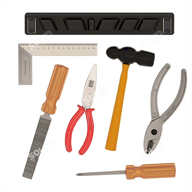 6-Piece Tools Set 3D model image 2