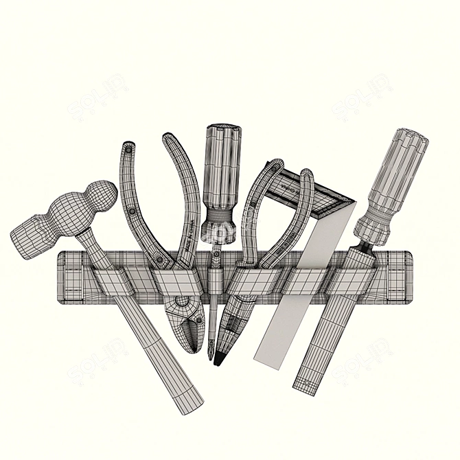 6-Piece Tools Set 3D model image 3