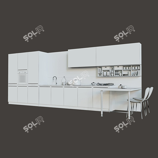 Italian Elegance: YOTA Armony Cucine 3D model image 3