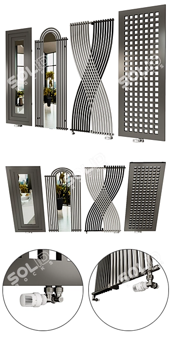 Sleek and Stylish Arbonia Radiators 3D model image 2