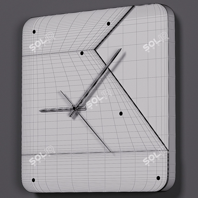 Arkeven Wood-Metal Wall Clock 3D model image 3