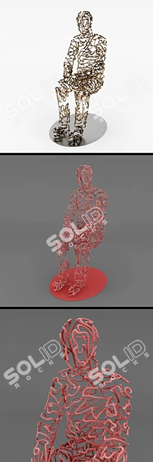 Elegant Wire Sculpture: 3Ds Max 3D model image 3