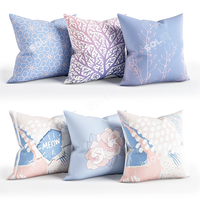 Quartz Serenity Pillow Set 3D model image 1