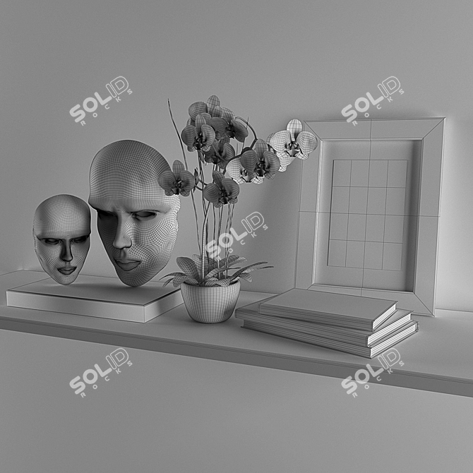 3D Modeling Decoration Set 3D model image 3