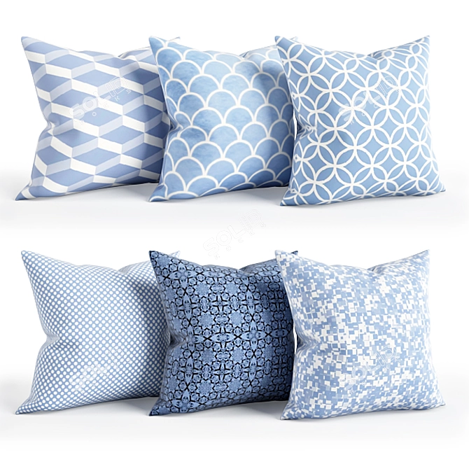 Serenity Pillow Set - Tranquil Comfort 3D model image 1