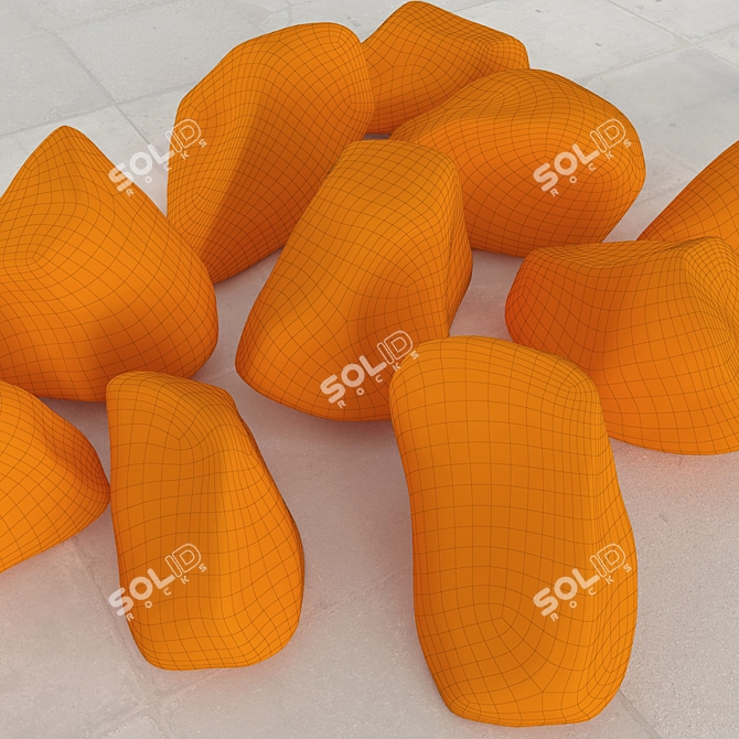 Majestic Stone Polygon Collection 3D model image 3