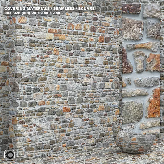 Seamless Stone Laying Set 3D model image 1