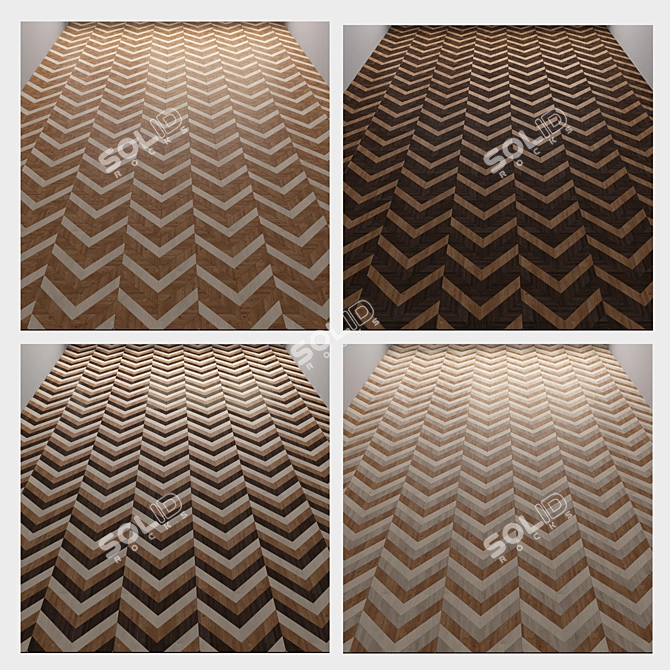 Elegant Wood Floor Collection 3D model image 1